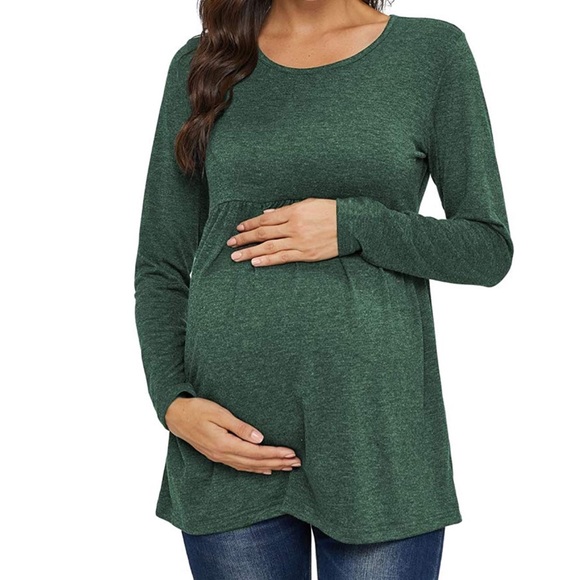Maternity Long Sleeve Elastic Waist Top - Size XL - Picture 2 of 6